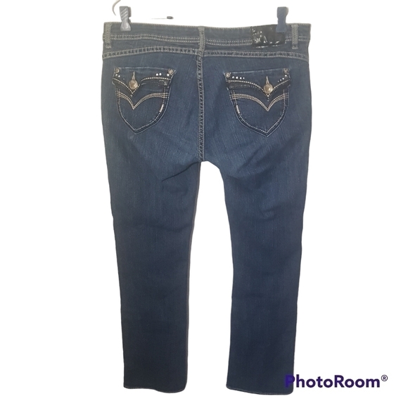 Apple Bottoms Midrise Straight Leg Blue Jeans - Picture 2 of 15